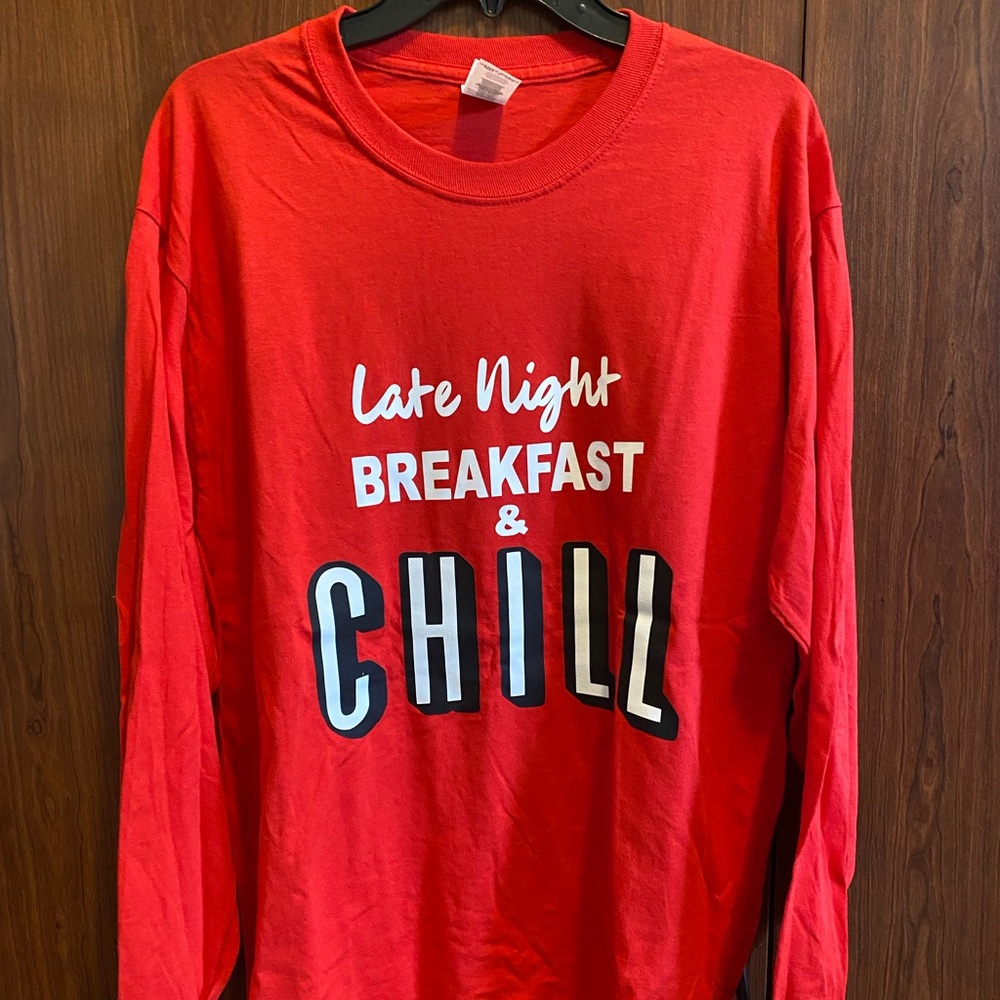 Red long sleeve t-shirt
